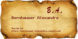 Bernhauser Alexandra névjegykártya