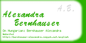 alexandra bernhauser business card